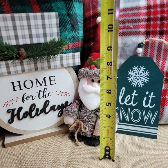 NWT lot of 3 Christmas decorations 1 large ornament 1 sign 1 tag - Picture 2 of 11
